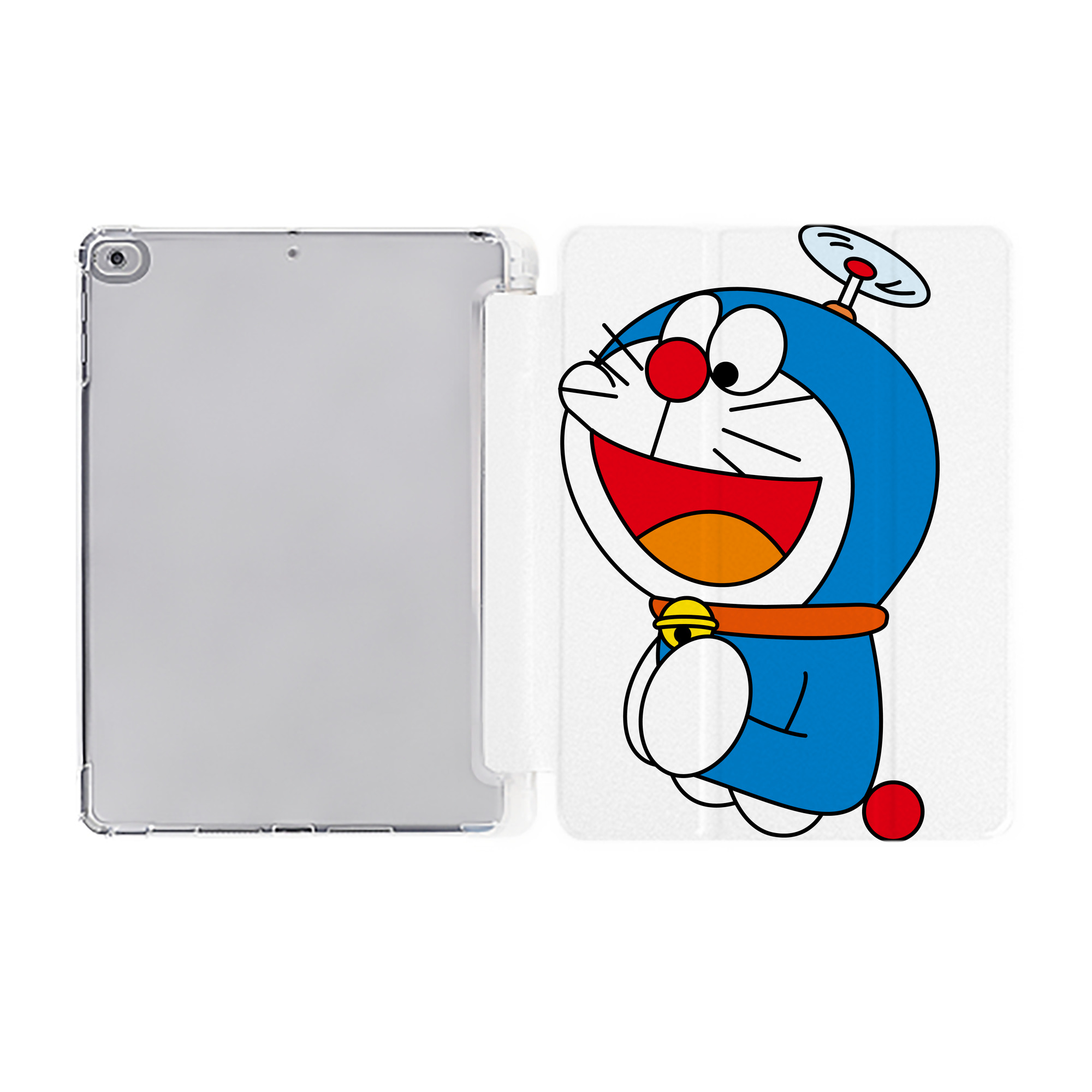 （画像用） ドラえもん Doraemon IPad ケース ペン収納付き 三つ折りスタンド PUレザー×シリコン 対応機種9.5/10.5/10.9インチ